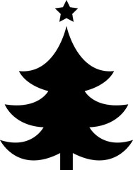 Christmas tree, spruce, pine icon vector image.