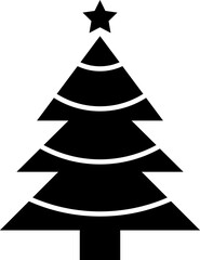 Christmas tree, spruce, pine icon vector image.