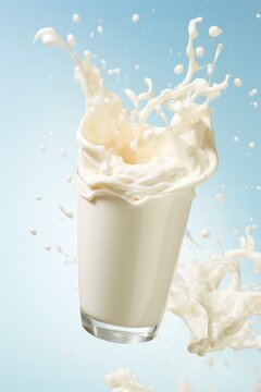 a glass of vanilla milk shake product