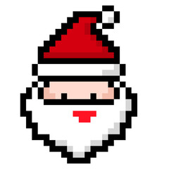 Fototapeta premium Santa Claus Christmas Pixel Art