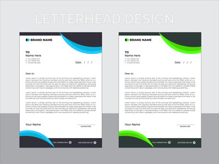 Professional corporate Letterhead template.