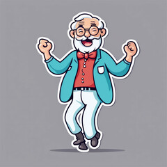 Obraz premium Sticker Großeltern, generated image