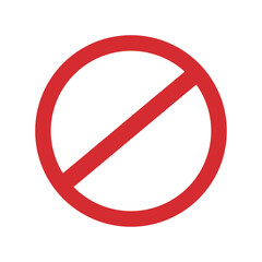 blank red no sign no allowed sign icon prohibit ban warning stop vector illustration