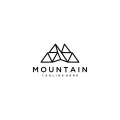 Stock Vector Mountain Logo Design Template Inspiration