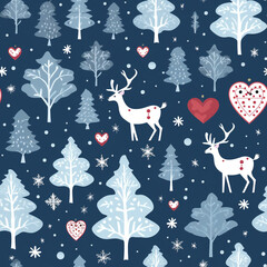 Christmas elements in modern minimalist geometric style. Colorful illustration in flat vector cartoon style. Xmas tree with geometrical patterns, stars and abstract elements