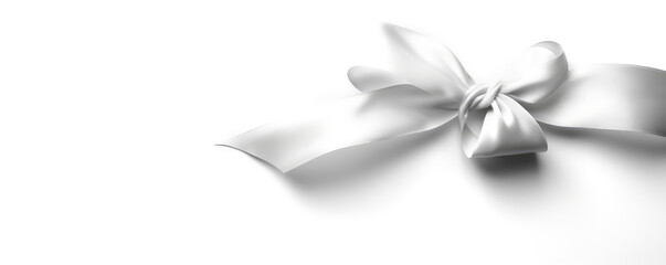silver ribbon on white