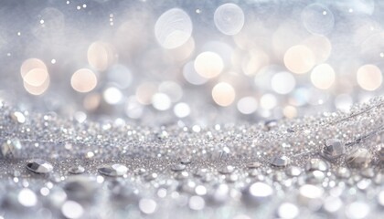 Dreamy Celebration: Pastel Pearl and Silver Sparkles Dance in the Air