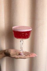 Alcoholic cocktail at the restaurant's bar