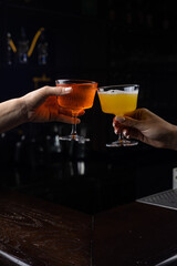 Alcoholic cocktail at the restaurant's bar