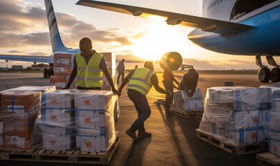 Humanitarian Wings, Medical Aid Plane Delivering Emergency Relief and Healthcare Supplies - obrazy, fototapety, plakaty