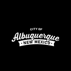 City of Albuquerque lettering design. Albuquerque, New Mexico typography design. Vector and illustration.
