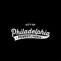 City of Philadelphia lettering design. Philadelphia, Pennsylvania typography design. Vector and illustration.