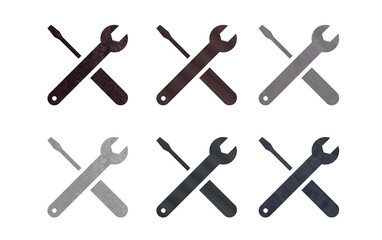 Tools icon symbol with texture