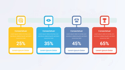 Survey Results Infographic Template with 4 steps