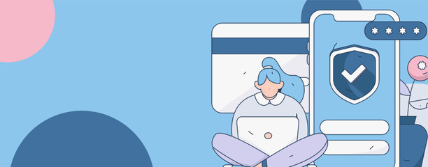 Internet financial management investment flat vector concept operation hand drawn illustration
