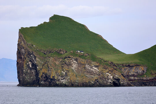 The Icelandic island of Ellidaey in the Vestmannaeyjar archipelago   