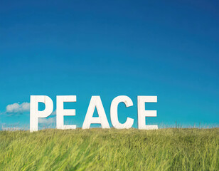 Peace Text, minimalisitisch