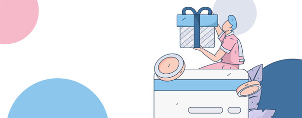 Internet financial management investment flat vector concept operation hand drawn illustration
