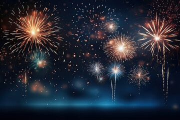 Beautiful fireworks wallpaper for presentation background