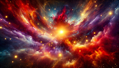 Fototapeta na wymiar Abstract nebulas space background