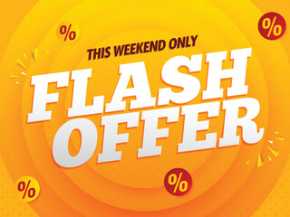 flash sale offer banner yellow