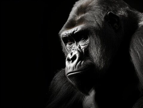 gorilla isolated on a white background