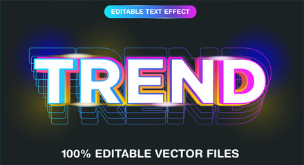 3d style editable trending text effect