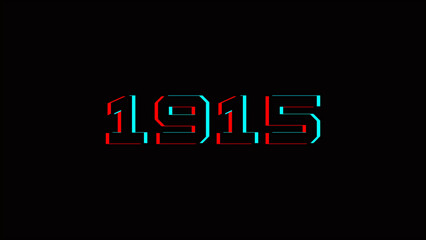 1915 New Year Creative Design Concept - 3D Rendered Image