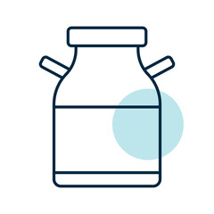 Milk barrel vector icon. Dairy product sign