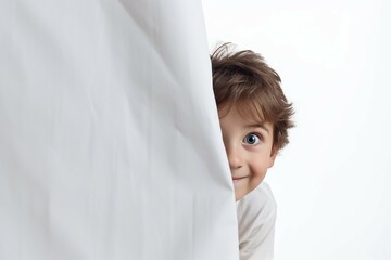 Kid Playing Hide and Seek. Generative Ai