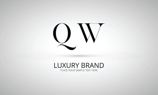 QW Q qw initial logo | initial based abstract modern minimal creative logo, vector template image. luxury logotype logo, real estate homie logo. typography logo. initials logo