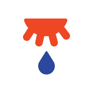 Cow udder and drop of milk vector icon