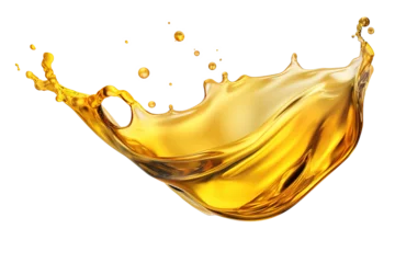 Fotobehang yellow oil splash © Tony A