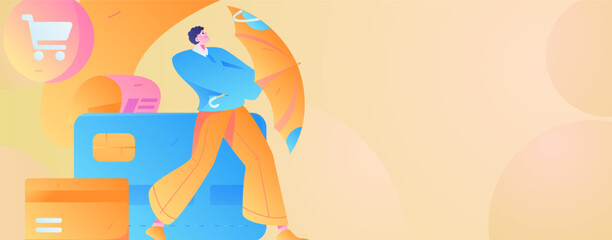 Internet financial management investment flat vector concept operation hand drawn illustration
