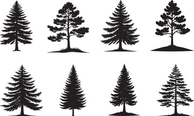 Amazing Pine Tree silhouettes EPS Collection