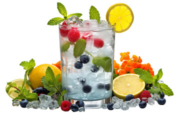 A Tasty Cocktail Creation Isolated on a Transparent Background