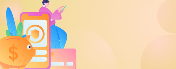 Internet financial management investment flat vector concept operation hand drawn illustration
