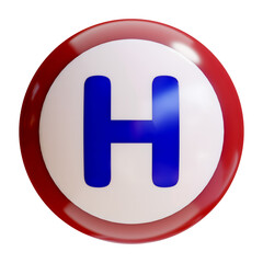 Fototapeta premium ビンゴボールに書かれたアルファベット H