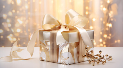 Beautifully wrapped christmas gift, present  in  multiple colors with beautiful backgrounds to elevate them