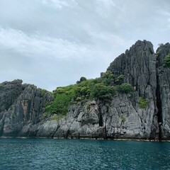 rock in the sea in Thailand