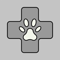 Veterinary vector isolated icon. Pet animal sign