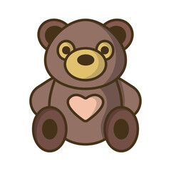 Doll icon vector on trendy design