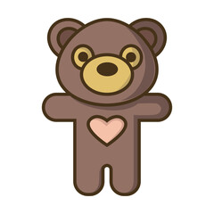 Doll icon vector on trendy design