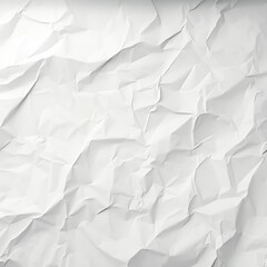 Obraz premium Clean white paper, wrinkled, crumpled abstract background.
