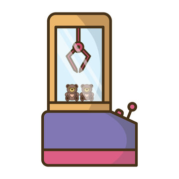 Claw machine icon vector on trendy design