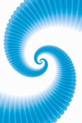 abstract blue spiral pair on a plain white background