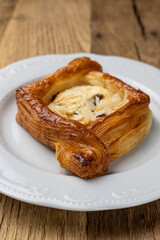 Danish - delicious pastries on a wooden table
