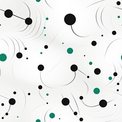 seamless pattern with the texture of black circles on white background for textiles or holiday wrapping paper