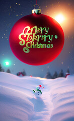 Naklejka premium The Gift of Giving: A Christmas Illustration of Generosity made with Generative AI