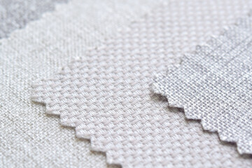 Close up view, Texture of fabric material polyester for making furniture products.